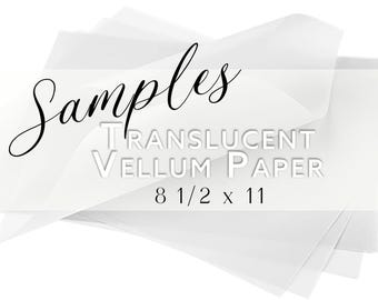 White Translucent Vellum Paper Sample – 8.5 x 11 Lightweight Sheet