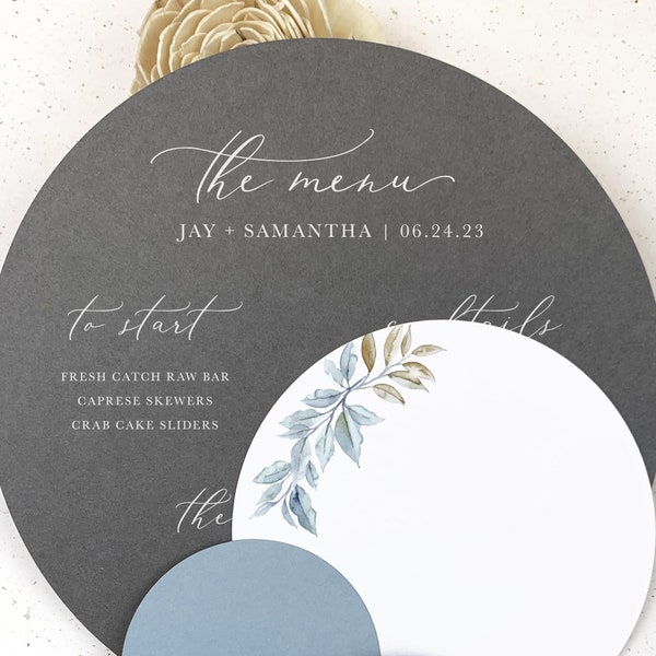 8 Inch Round Circle Cards for Wedding Menus, Invitations, Paper Crafts | Nice Thick Cardstock | 25 Blank Circles | Custom Printing Available