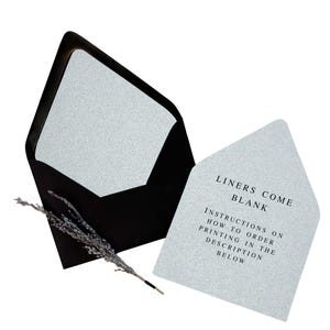 Metallic Silver Envelope Liner Paper | 25 Blank Euro Flap Liners (4x6, 5x7 + More)