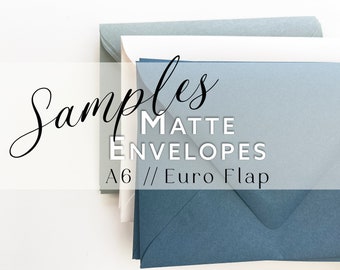 A6 (4 3/4 x 6 1/2) Matte Euro Flap Envelope SAMPLES | 1 SAMPLE