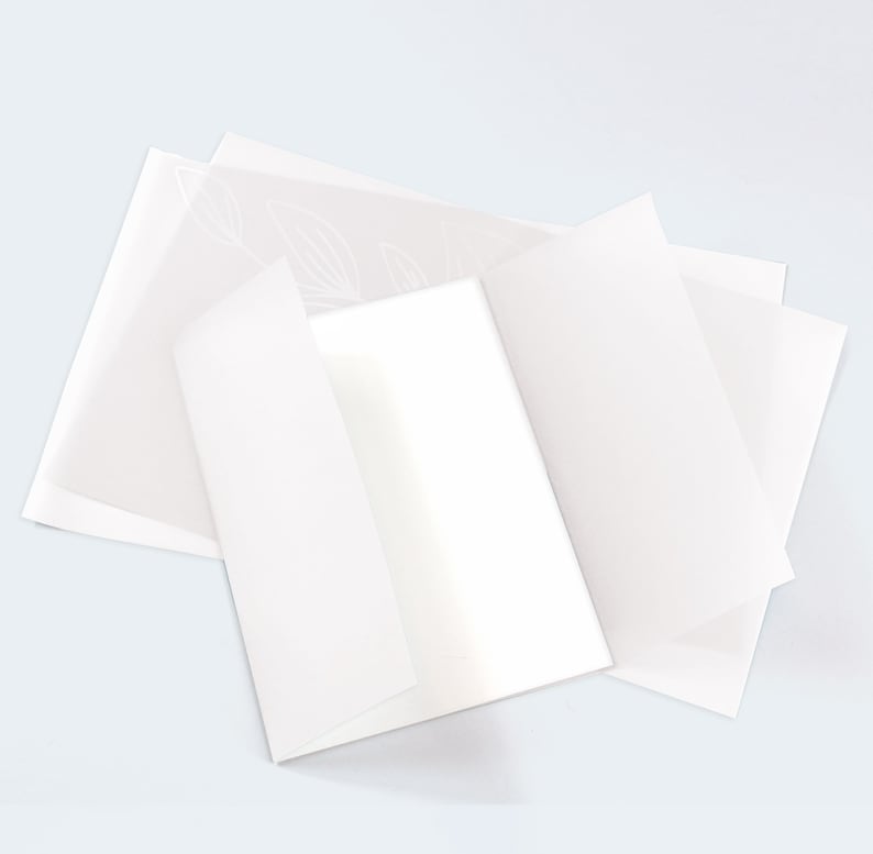Vellum Translucent Jackets 7 x 11 to Wrap 5x7 Invitations Etsy