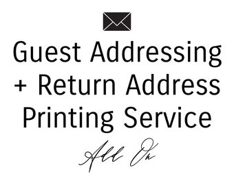 Envelope Printing & Addressing Service for Invitations, Cards | Order Envelopes Printed, Personalized with Guests' Names (25 Envelopes)