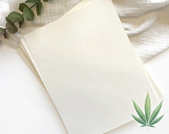 Hemp Text Paper | Light, Foldable, Printable for Labels, Letterhead, Writing | (25) 11 x 17 Sheets | Sustainable, Earth-Friendly Paper