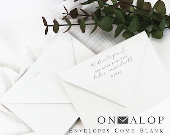 Radiant White Wedding Envelopes, Blank | Euro Flap, 70lb (Set of 25)