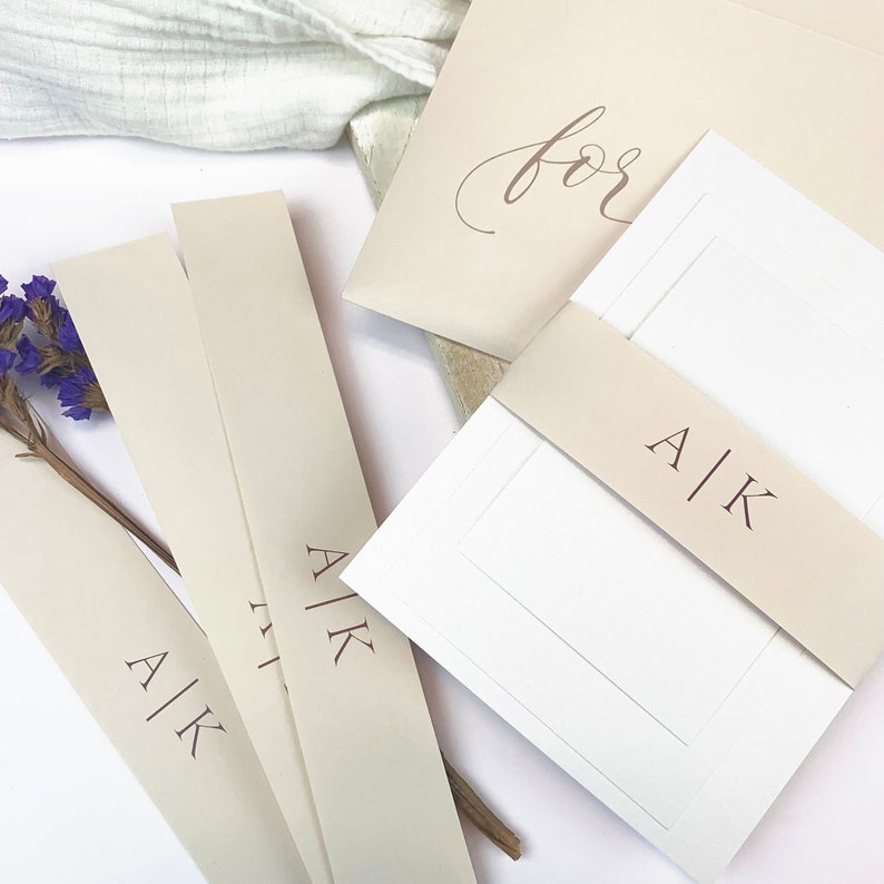 Invitation Belly Bands for Wedding Invites 48 Colors Matte Etsy