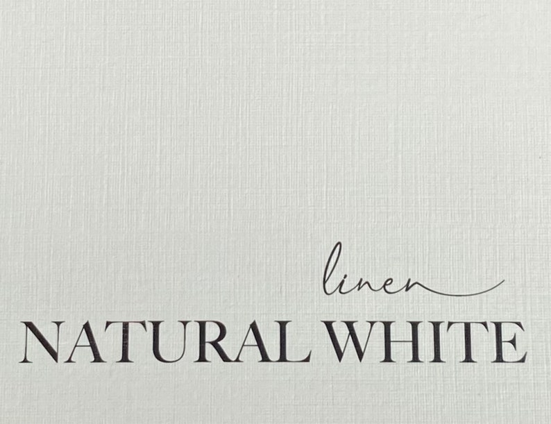 Onvalop 8 1/2 x 11 Linen Textured Card Stock | Thick, Heavy Paper, Linen Finish - Natural White