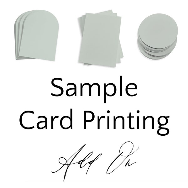 Card Printing Sample Add-On | SAMPLE ONLY | Add (1) Card + (1) Sample Printing Add-On to Cart | Black, White, Color Ink Printing on Invites