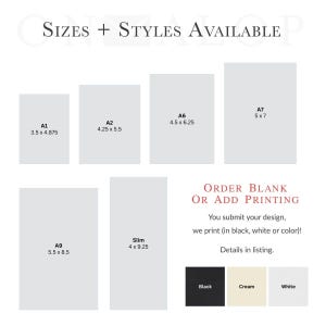Linen Cards, Textured Cards with Linen Finish - Dimensions and Colors Available