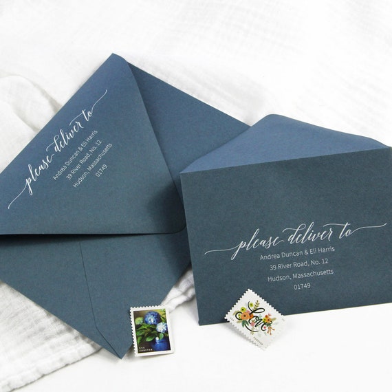 Dusty Blue Envelopes for Wedding Invitation, Greeting Card 4x6, 5x7 A7 More  Sizes 25 Euro Flap Envelopes Address Printing Available -  Sweden