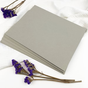 Stone Gray Card Stock Paper 8 1/2 x 11 in | Thick, Heavy, Matte Finish Paper for Wedding Stationery, Invitations, Cards | 25 Blank Sheets