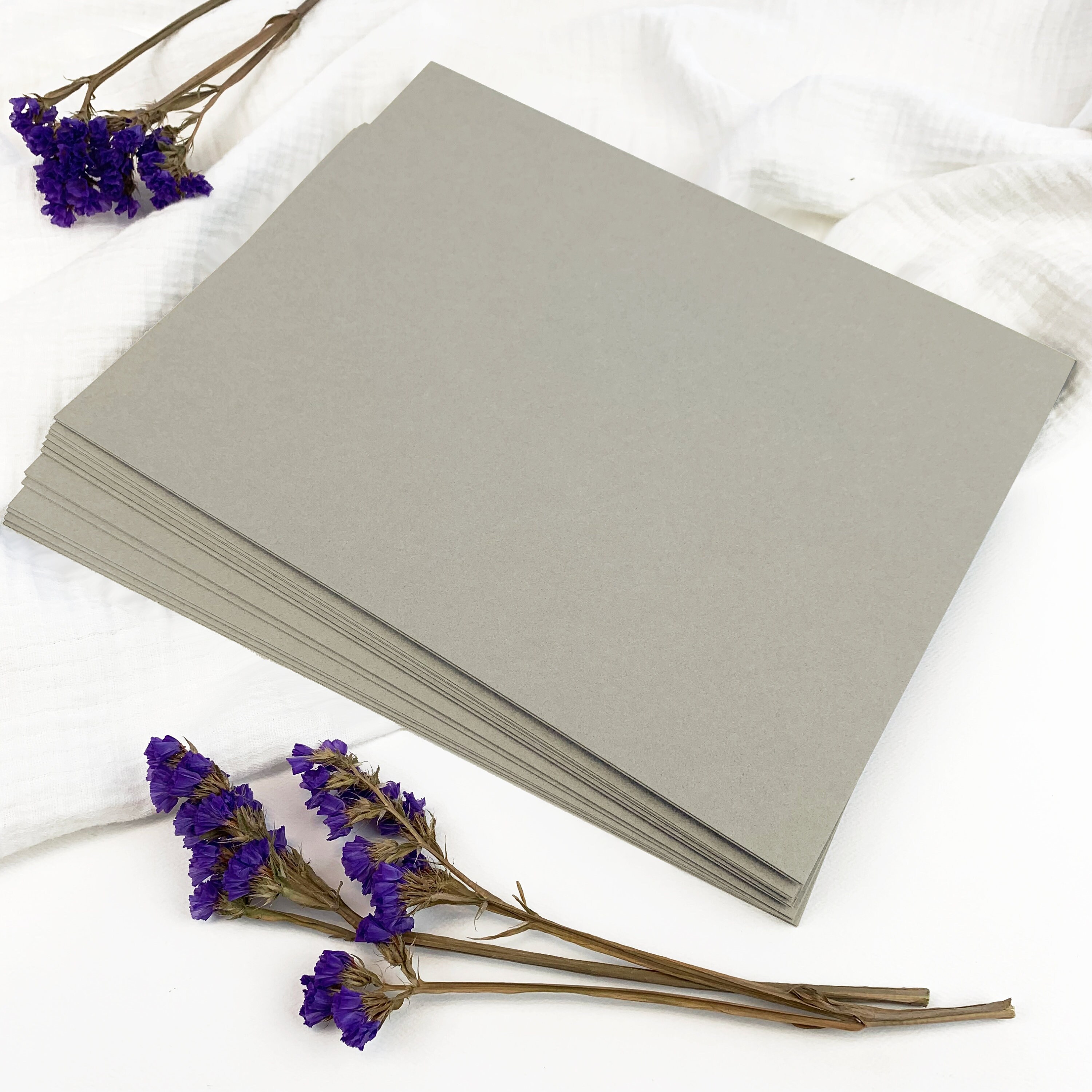 Stone Gray Card Stock Paper 8 1/2 x 11 in | Thick, Heavy, Matte Finish Paper for Wedding Stationery, Invitations, Cards | 25 Blank Sheets