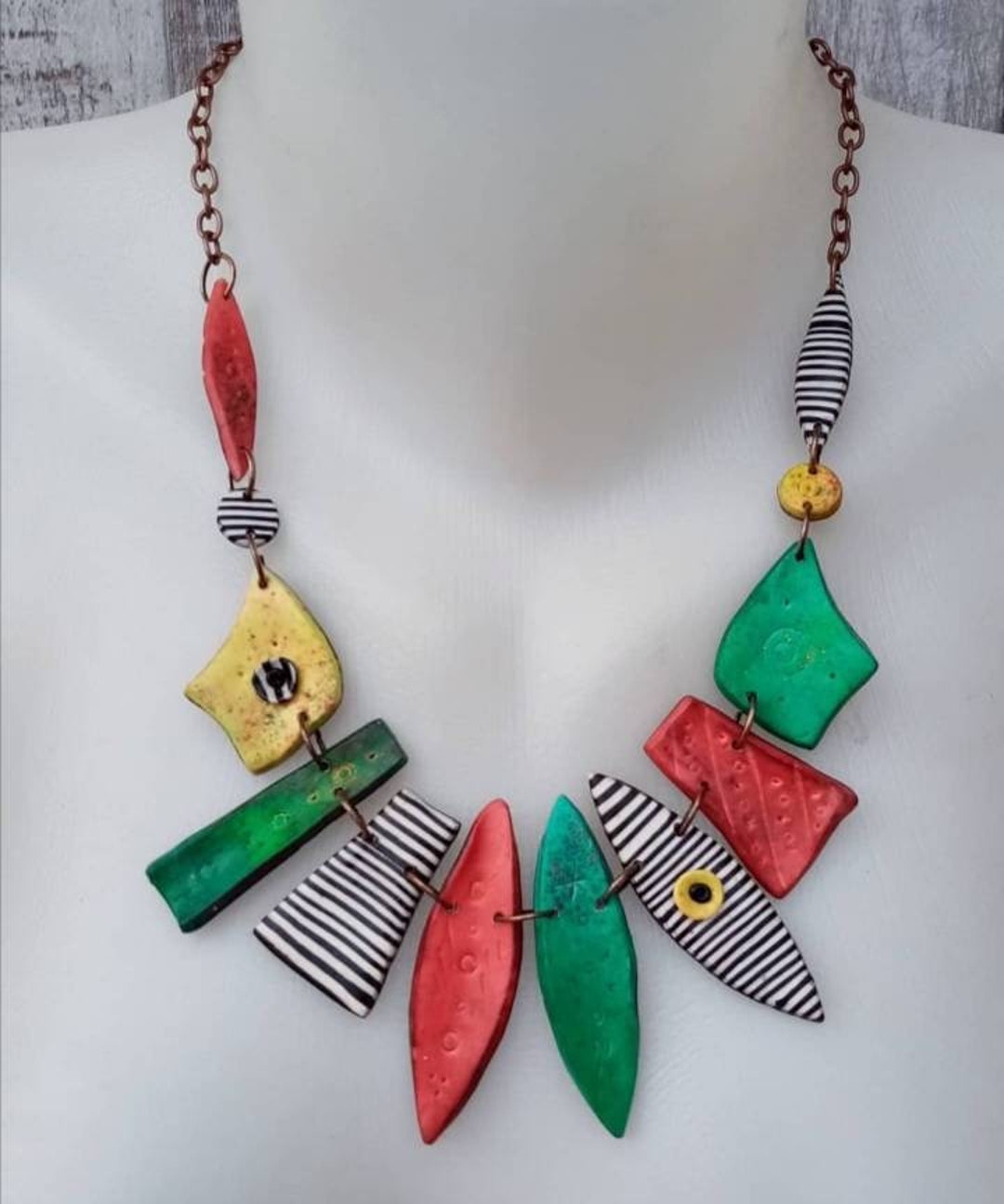 de colorido collar hecho collar de - Etsy España