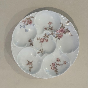 Antique Limoges Haviland Oyster Plate – Floral Design – c. Late 1800s