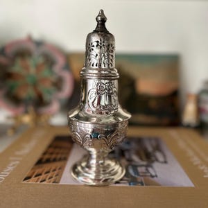 Vintage Silver-Plated Sugar Shaker Muffineer, Made in Japan – 7.5&quot; Tall