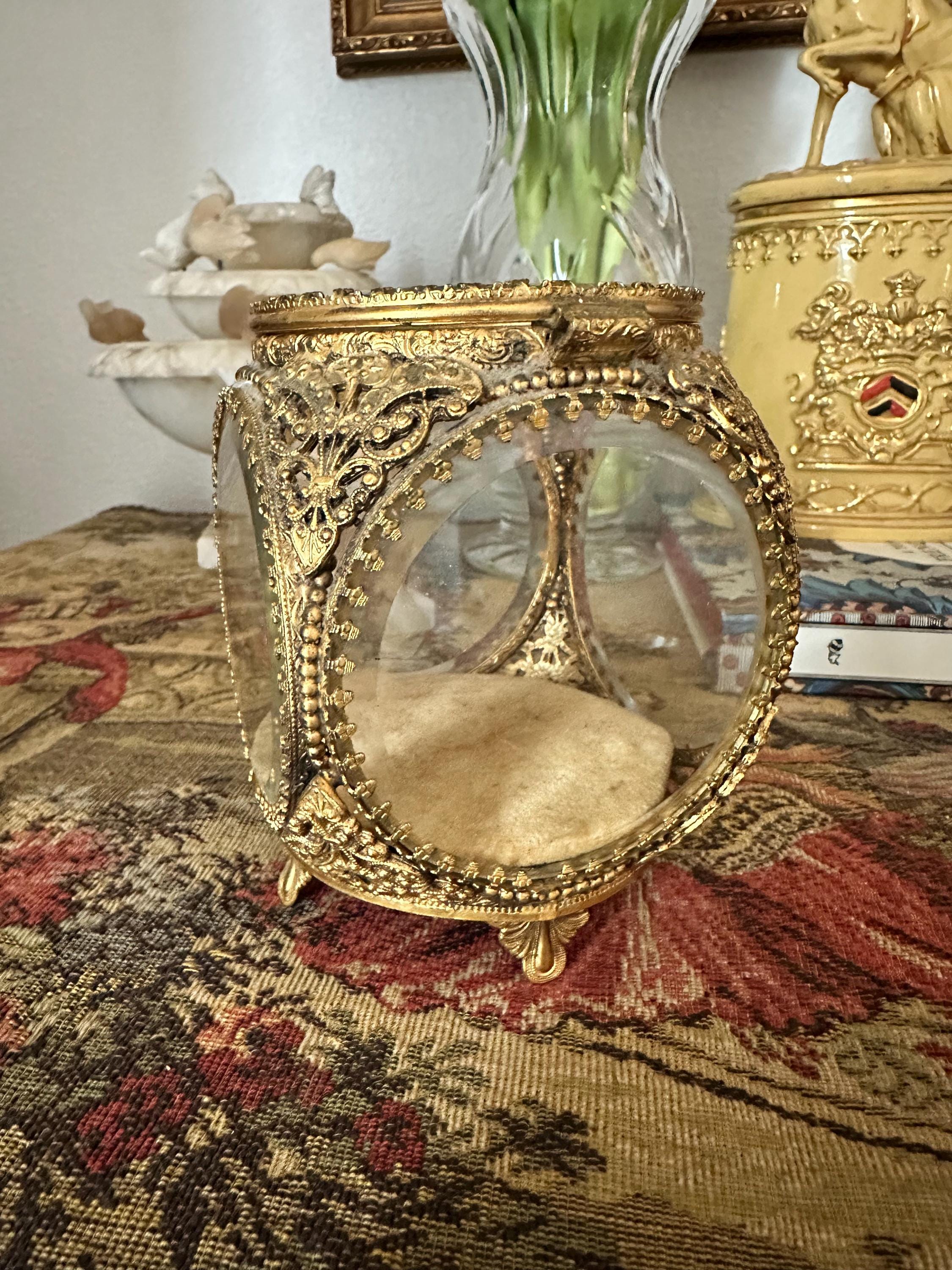 Antique Glass Display Case - Etsy
