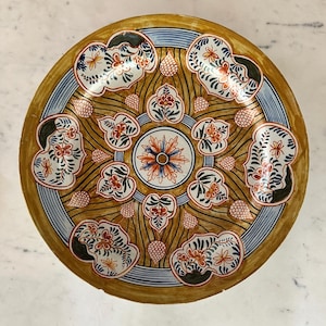 Antique 19th Century French Faience Wall Plate – 13.5&quot; Hand Painted Floral Charger – Desbordes Label