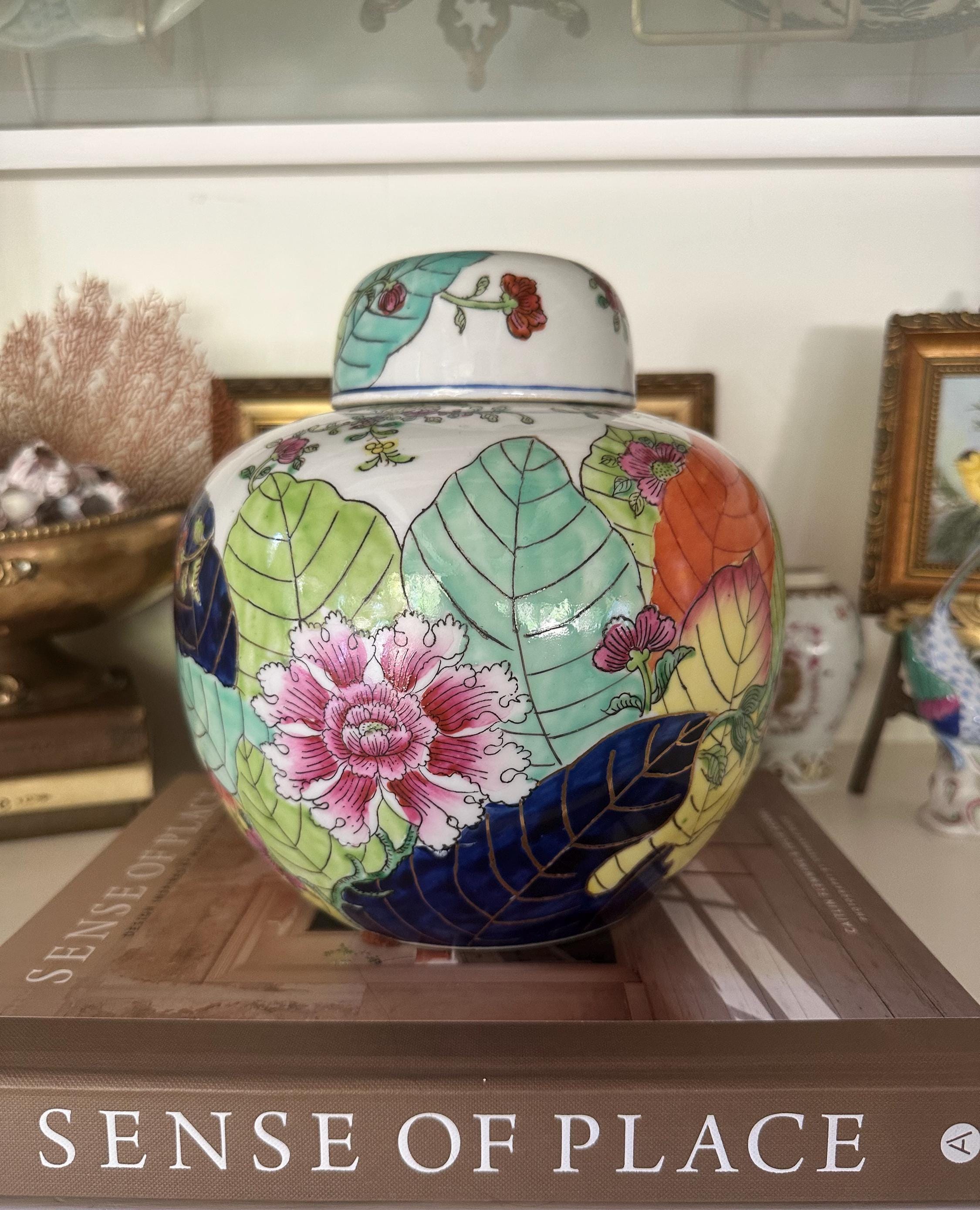 tobacco leaf ginger jar Vintage Andrea by Sadek Tobacco Leaf Ginger Jar