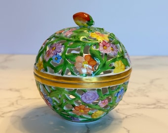 HEREND ハンドペイント　ボンボニエール ☆ラスト1点☆ ヘレンド EDEN エデン ボンボニエール・ポマンダー（S）