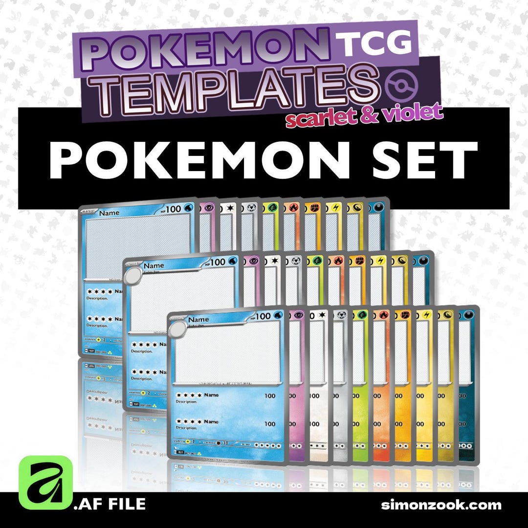 Pokemon TCG template, pokemon , scarlet & violet TCG, Pokemon template