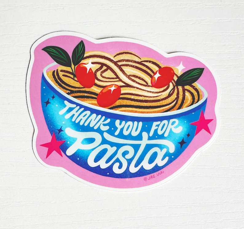 Hot Pasta Sticker Thank You for Pasta Sticker - Etsy