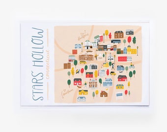 Stars Hollow, CT // map illustration