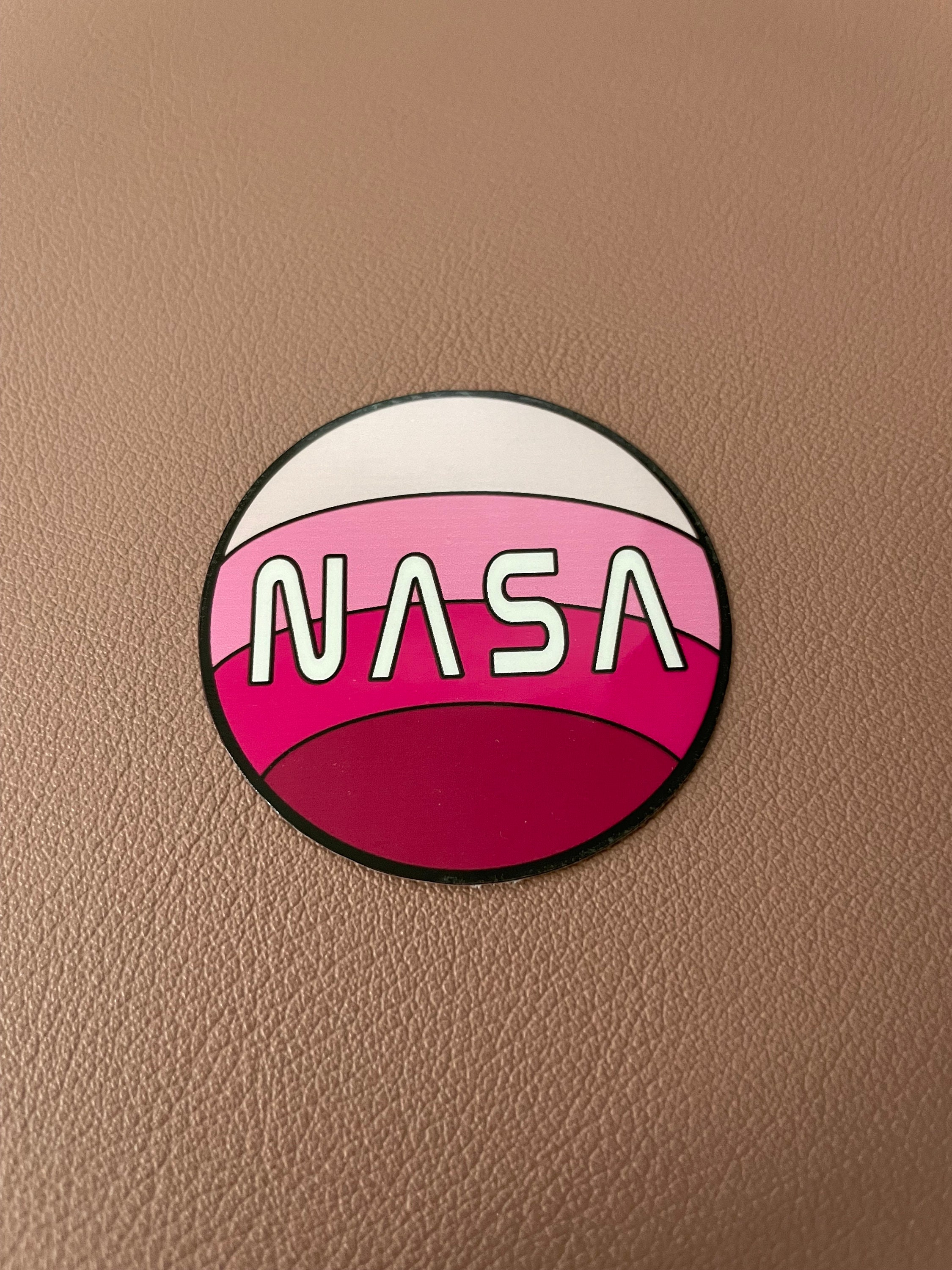 NASA Sticker Vinyl Sticker NASA Worm Logo Vinyl Pink Retro Etsy UK