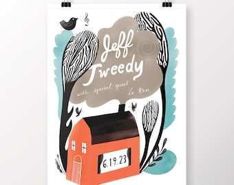 Original Screenprinted Jeff Tweedy Wilco Band Poster 2023, Room Decor