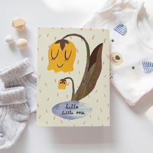 Hello Little One Card, Baby Card, Baby Shower Card, Newborn Card
