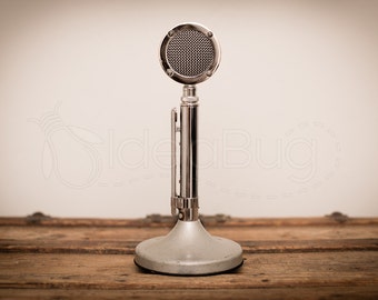 PHOTO PRINT - Vintage 60s Astatic Ham Radio Desk Microphone, 8x10 or 16x20