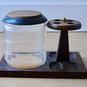 TOBACCO HUMIDOR Vintage Glass