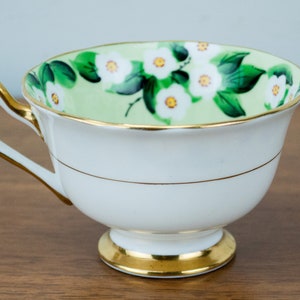 Paragon Mint And White Teacup and Saucer, Wedding Gift, Vintage English Bone China Tea Cup, ca. 1950 image 3