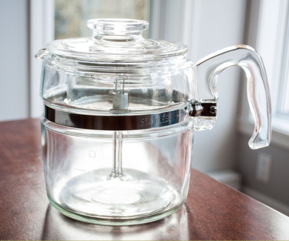 PYREX Flameware 6 Cup Coffee Pot Percolator - 7756B for sale online