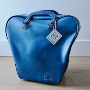 Bolsa de transporte para equipamento de boliche Brunswick azul vintage - anos 80