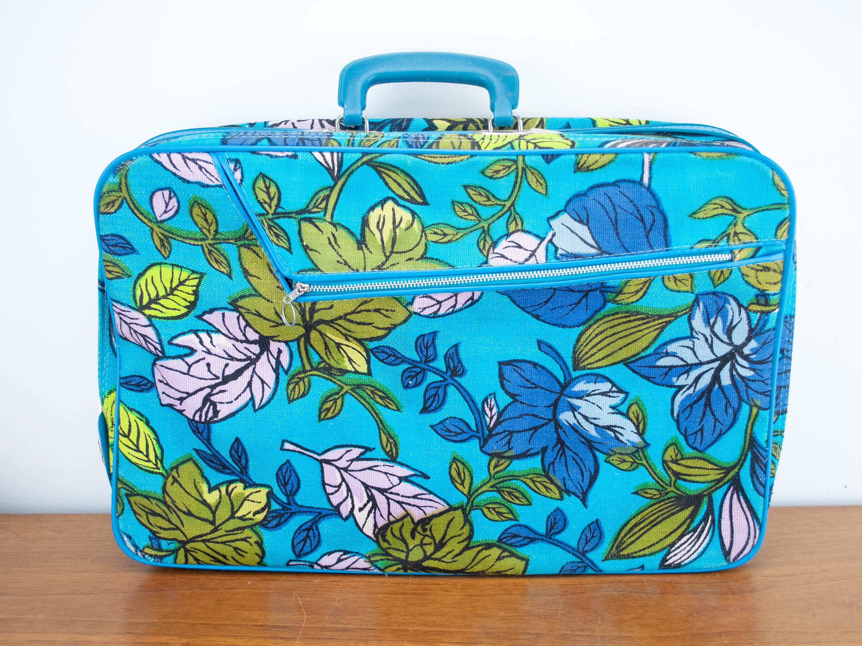 bolsa de viaje Bolsa de transporte de tela de patrón de flores vintage de los años 70 Bolsos y monederos Equipaje y viajes Maletas con ruedas 