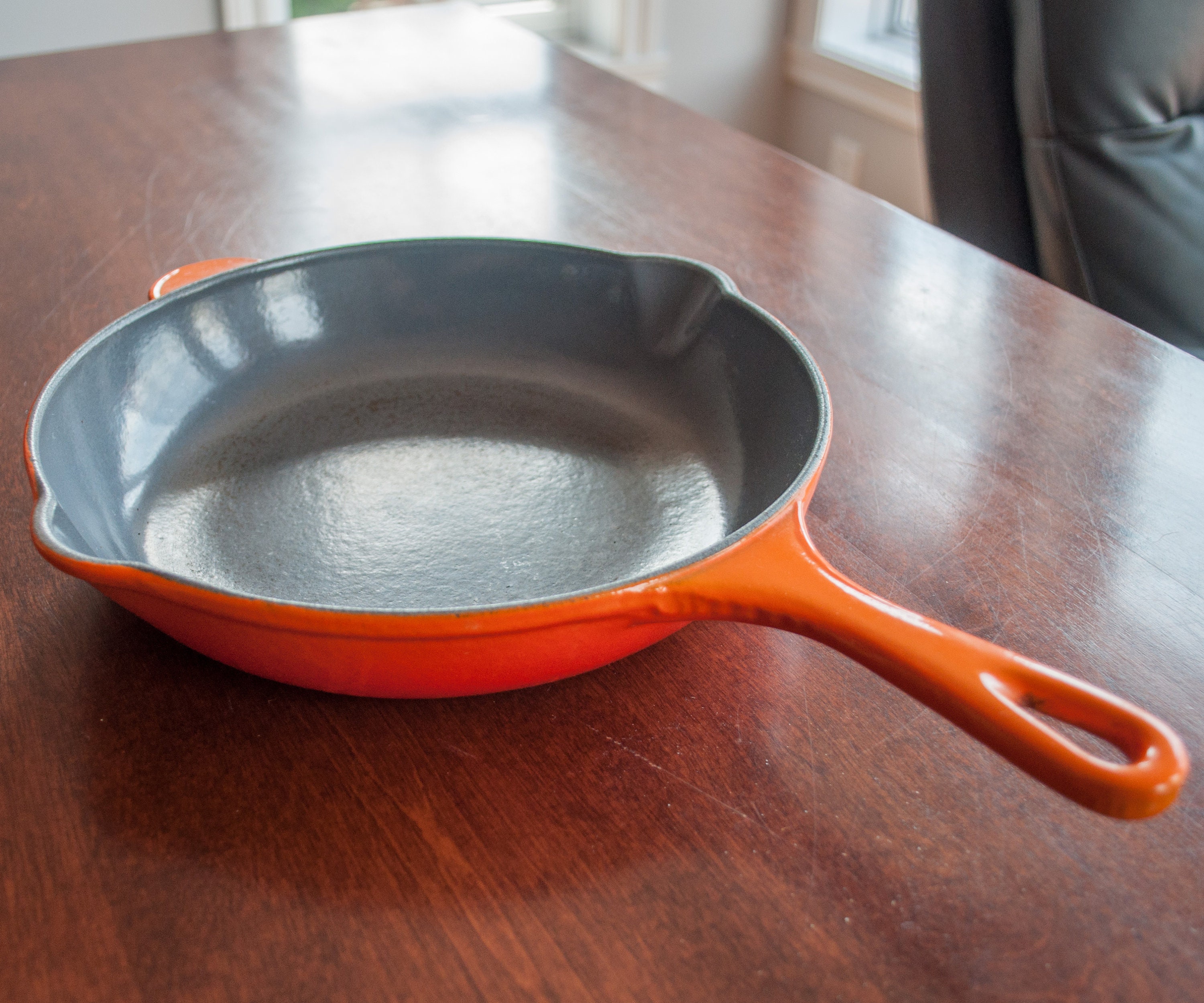 Antik look skillet Le Creuset 23 orange Cast Iron Made in Etsy