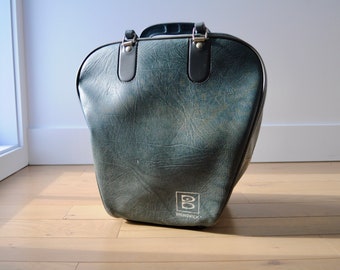 Vintage grey Brunswick Bowling Bag - Faux Leather grey bowling bag