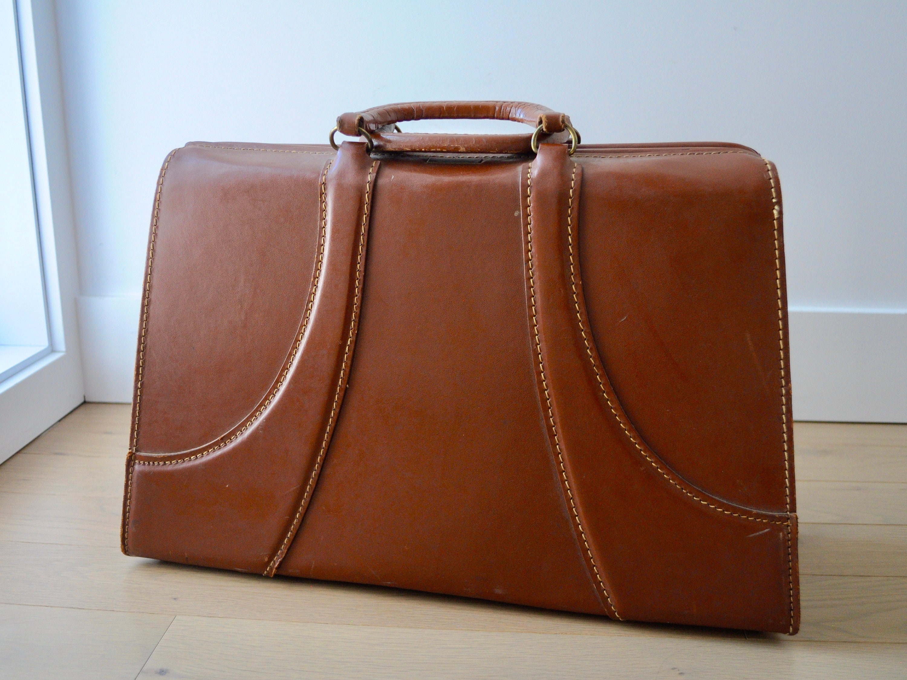 Real Leather Doctors Briefcase Lawyer Rep  