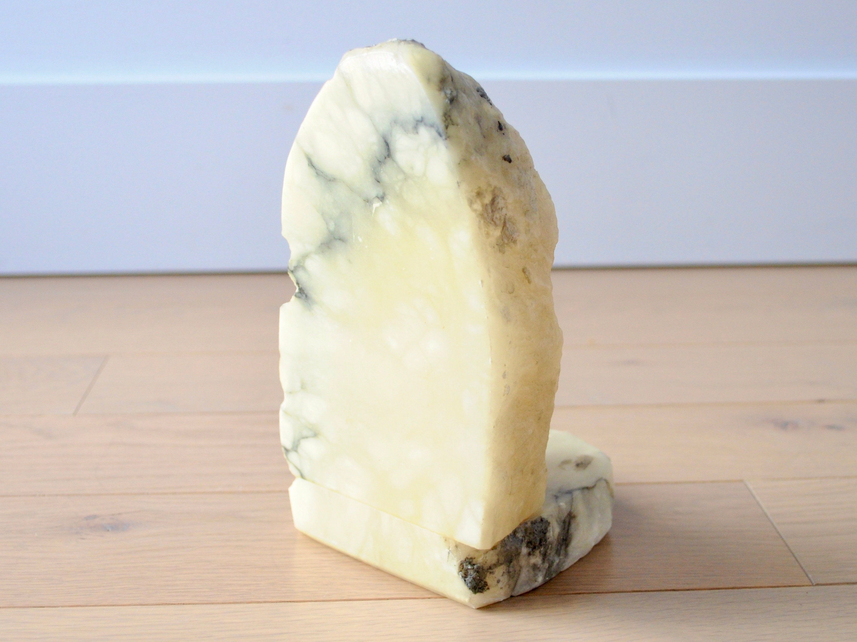 Vintage Hand Carved Genuine Alabaster Stone Rock Bookends Italy - Etsy