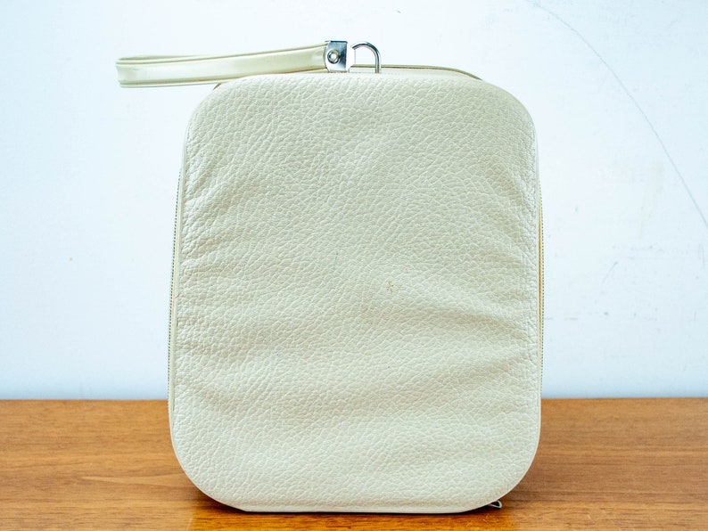 Vintage 60/'s Mod beige Suitcase Luggage