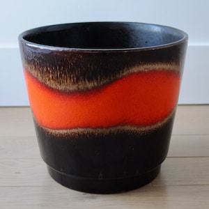 Vintage West German Pottery Vase, Mid Century Home Decor, Collectable Art Pottery