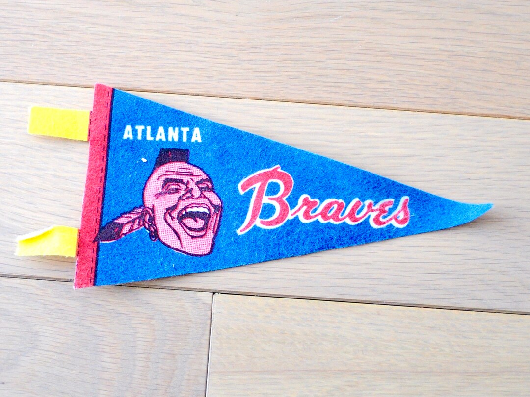 Vintage Felt/flag Souvenir Pennant Braves Atlanta Etsy