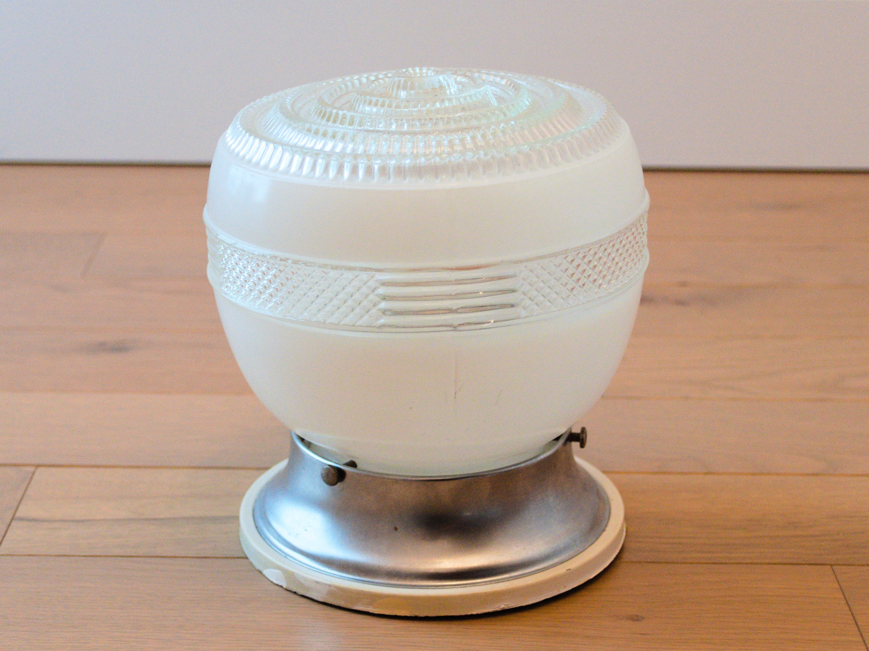 Vintage Glass Exit Light - Etsy