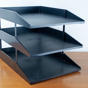 Vintage Starmark Plastic Desk Trays - Set of 3 Trays and Hardware