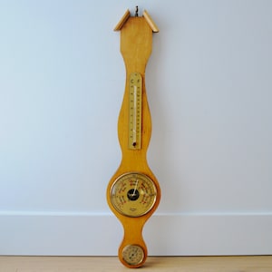 Beautifully Crafted Mid-Century Wall Hanging Barometer
