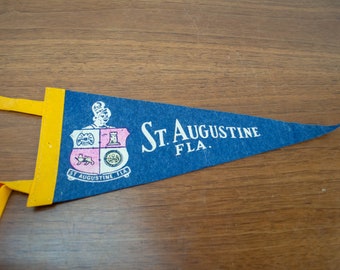 Vintage Felt Souvenir Pennant - St Augustine, Floride, USA
