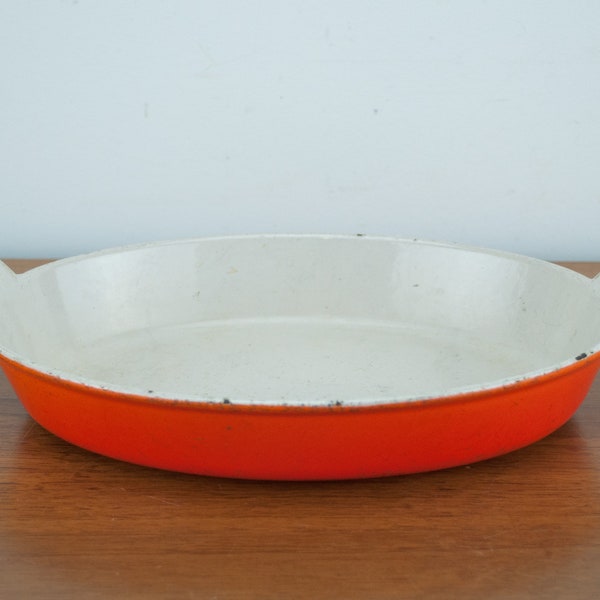 Antik look skillet Le Creuset 24 orange Cast Iron - Made in France Vintage French Country