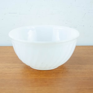 Vintage Fire King Bowl - Fire King white Swirl 8 inches Mixing Bowl by Anchor Hocking
