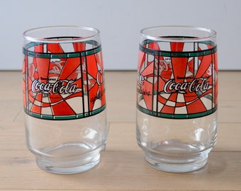 2 Coke Glasses, Vintage Restaurant Coke Glasses / Fountain Sprint