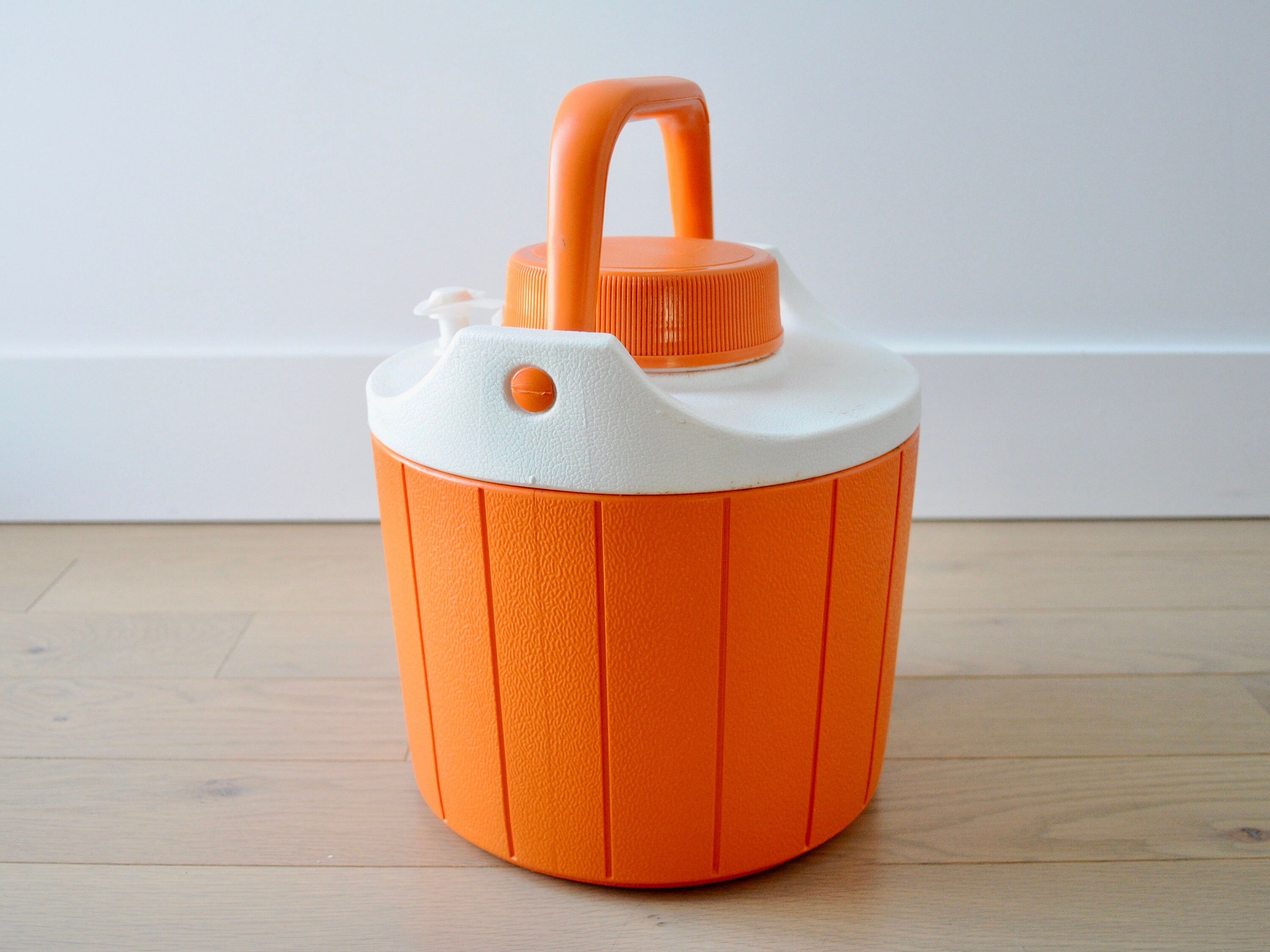 入手困難★箱付Vintage【THERMOS】お宝サーモス「KARRY-KEG」FOAM PLASTIC COOLER★稀少Made in U.S.A.♪ Thermos Karry Keg 1960s Barrel Cooler Handles Foam