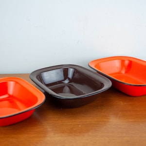 ル・クルーゼ 24 オレンジとレッドのホーロー鋳鉄フライパン